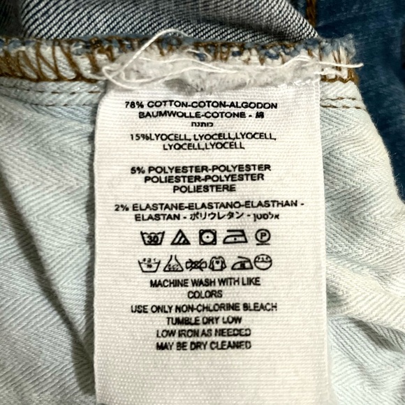 26 Button Fly Skinny Raw Hem Jeans Free People - Picture 7 of 7